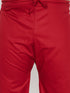 Men's Plus Size Maroon Cotton Blend Pathani Set